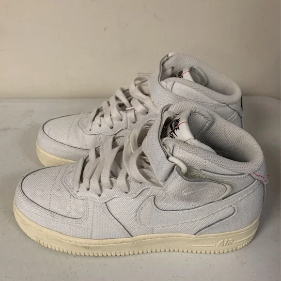 Nike Women's SIZE 6.5 Air Force 1 '07 Mid Sneakers, Summit White - Picture 5 of 10